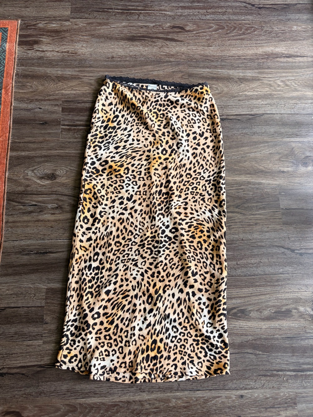 No Boundaries Leopard Print Midi Skirt in Tan, Black, White